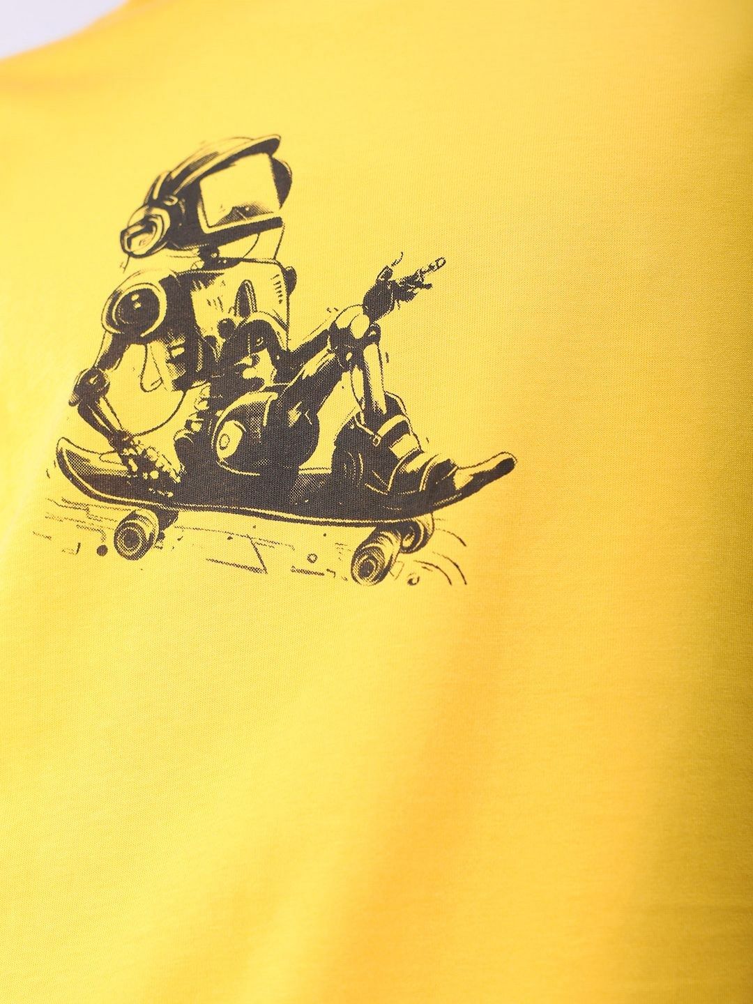 The Indian Garage Co Men Back Printed Boxy Oversized Round Neck T-shirt