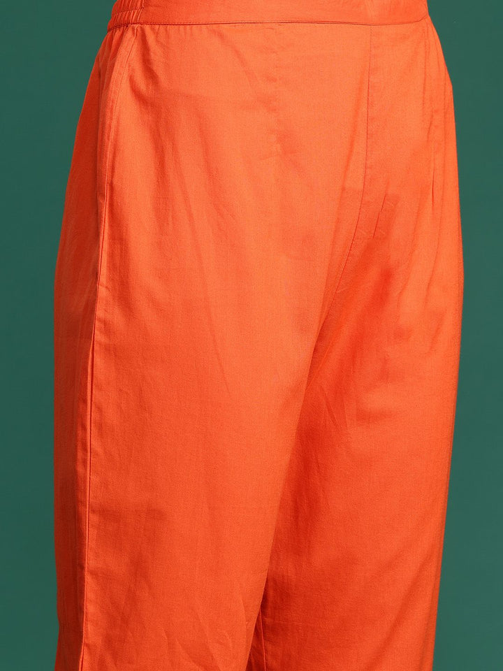Indo Era Bandhani Embroidered Empire Pure Cotton Kurta with Trousers