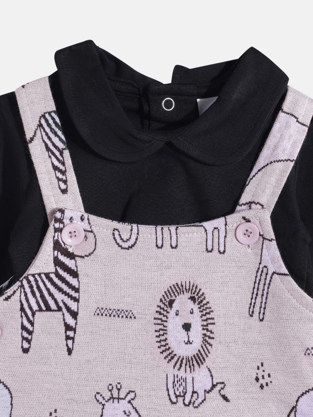 Moms Love Infant Girls Printed Pure Cotton Clothing Set