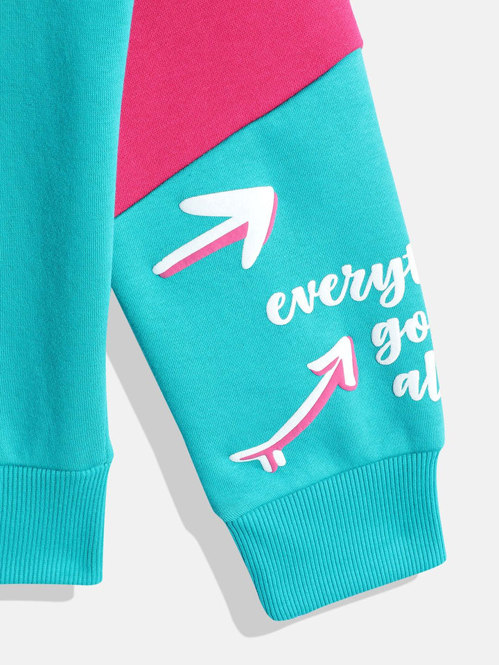Monte Carlo Kids Girls Typography Printed Sweatshirt