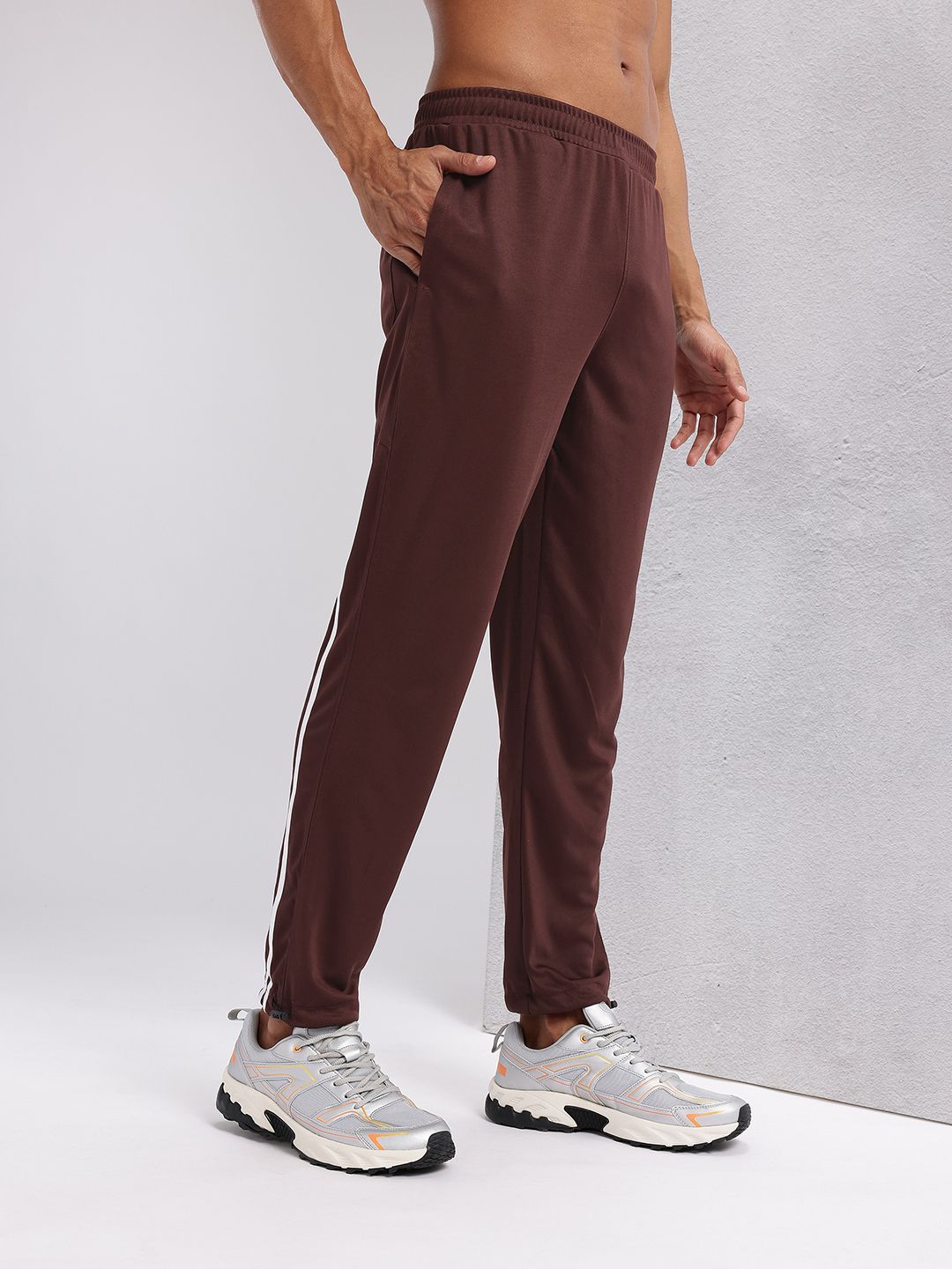 HRX by Hrithik Roshan Men Mid-Rise Rapid-Dry Training Track Pants with Toggle