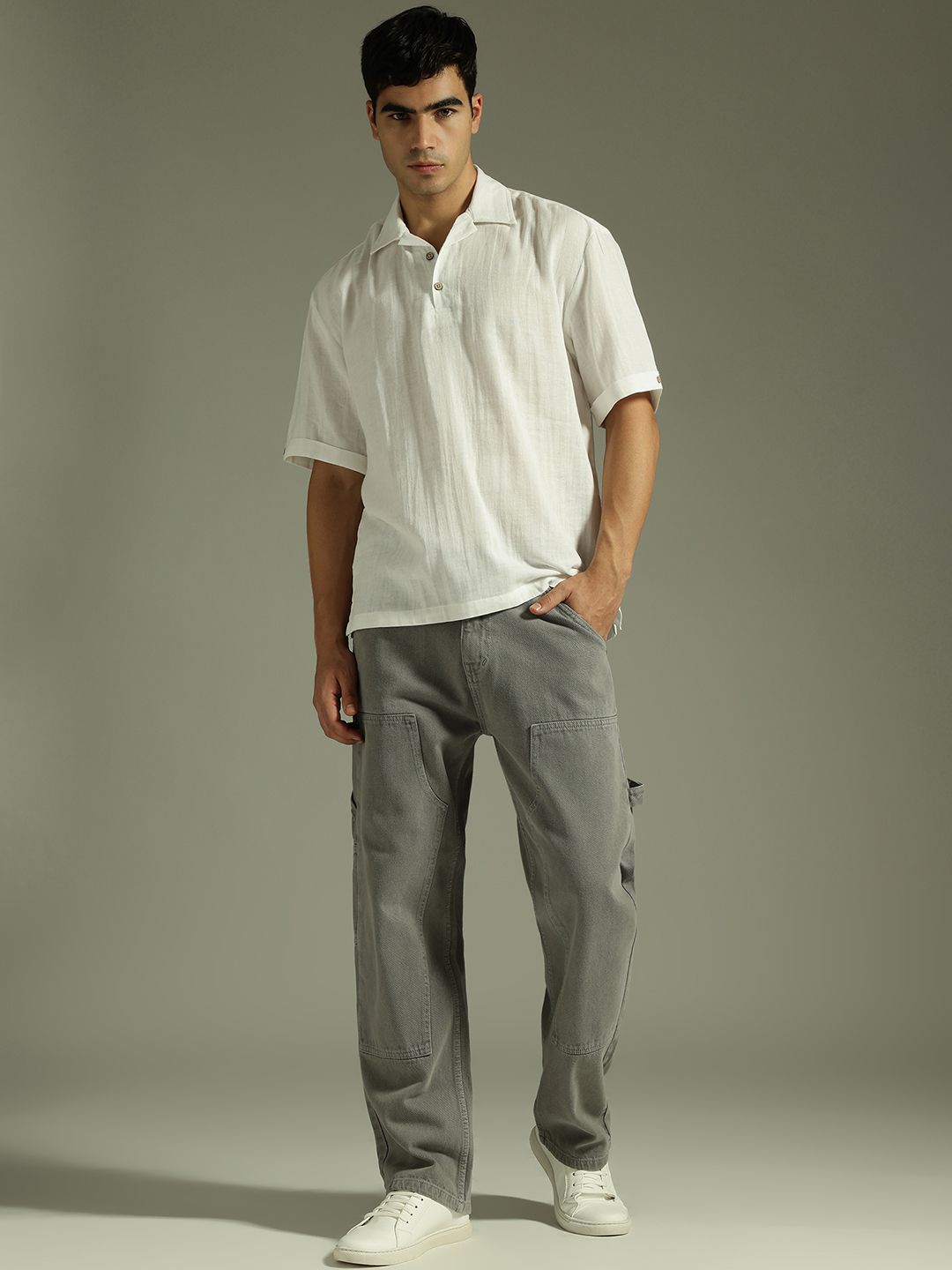 DENNISON Muslin Double Gauge Cotton Oversized Shirt