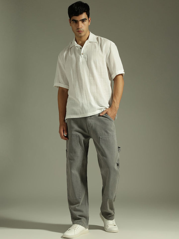 DENNISON Muslin Double Gauge Cotton Oversized Shirt
