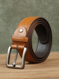 Teakwood Leathers Men Textured Leather Belt