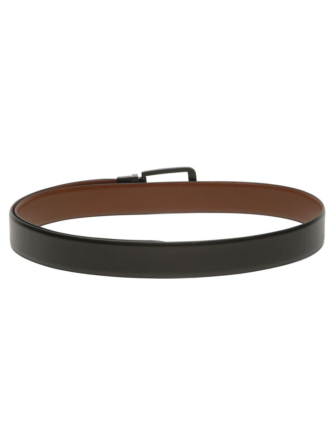 Teakwood Leathers Men Textured Leather Reversible Formal Belt