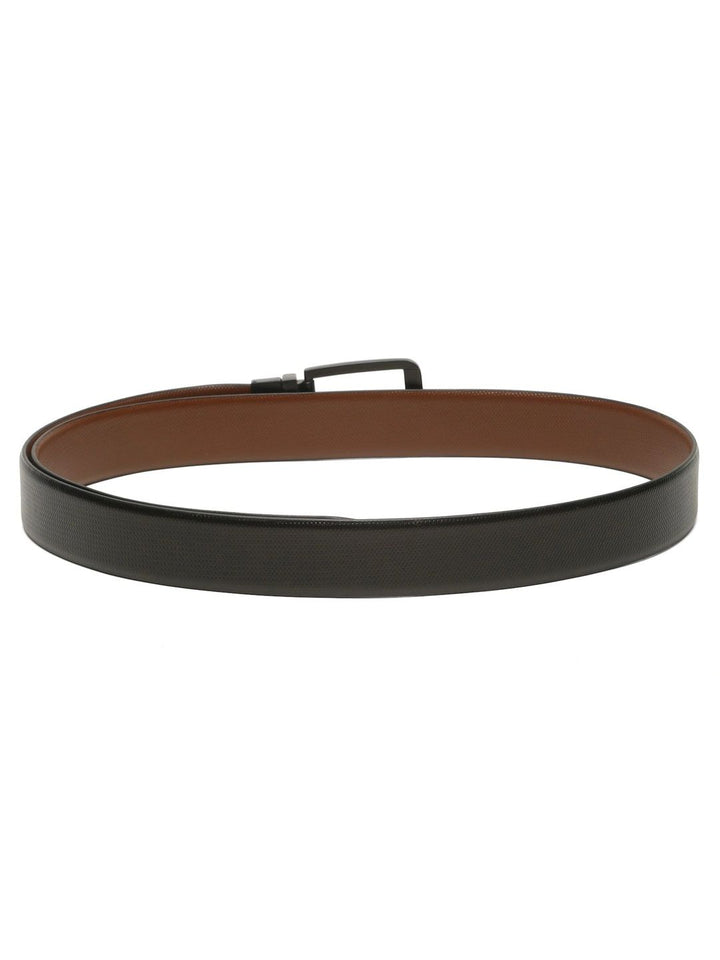 Teakwood Leathers Men Textured Leather Reversible Formal Belt