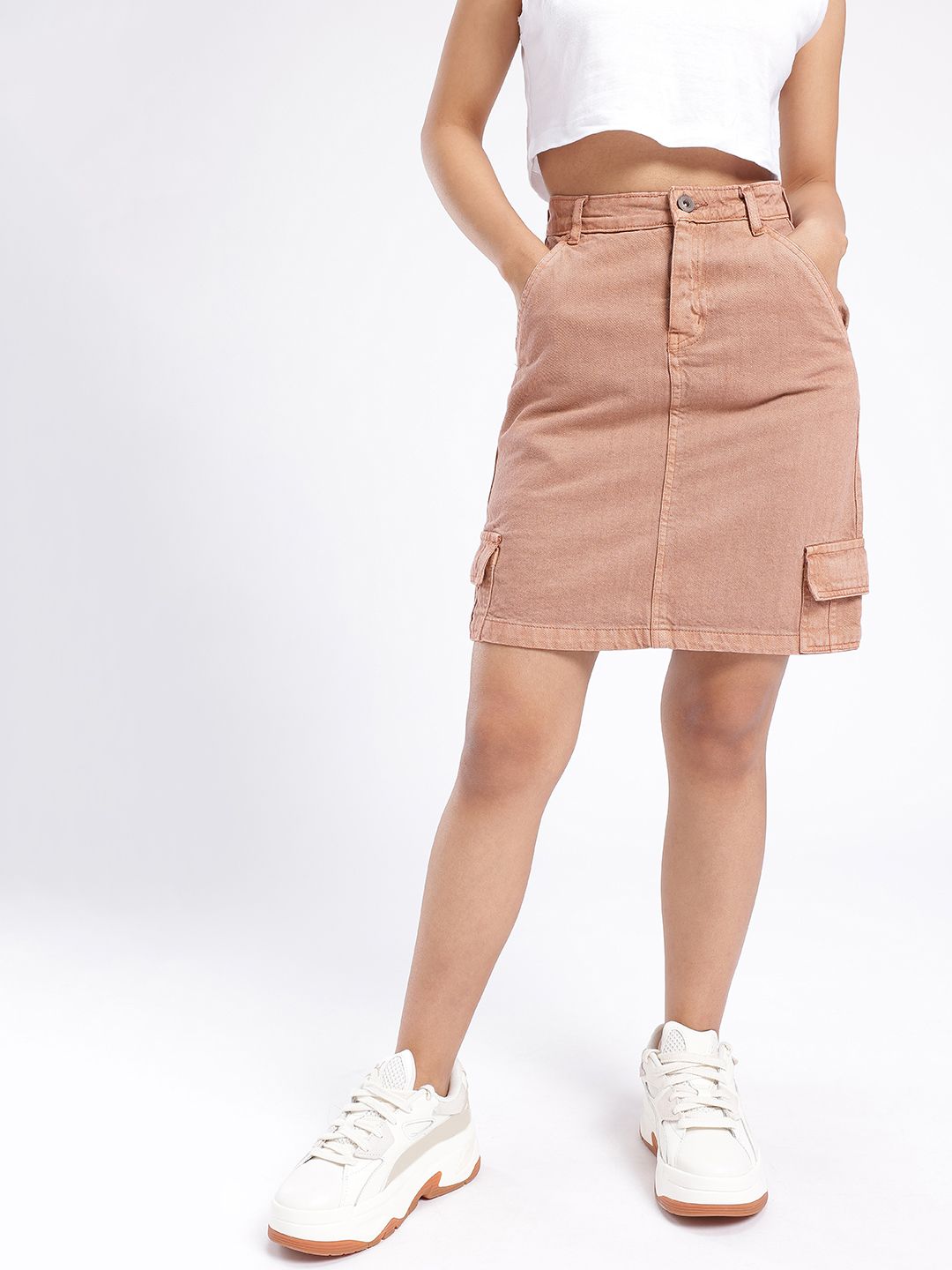 DressBerry Women Modern Chic A-Line Denim Skirt