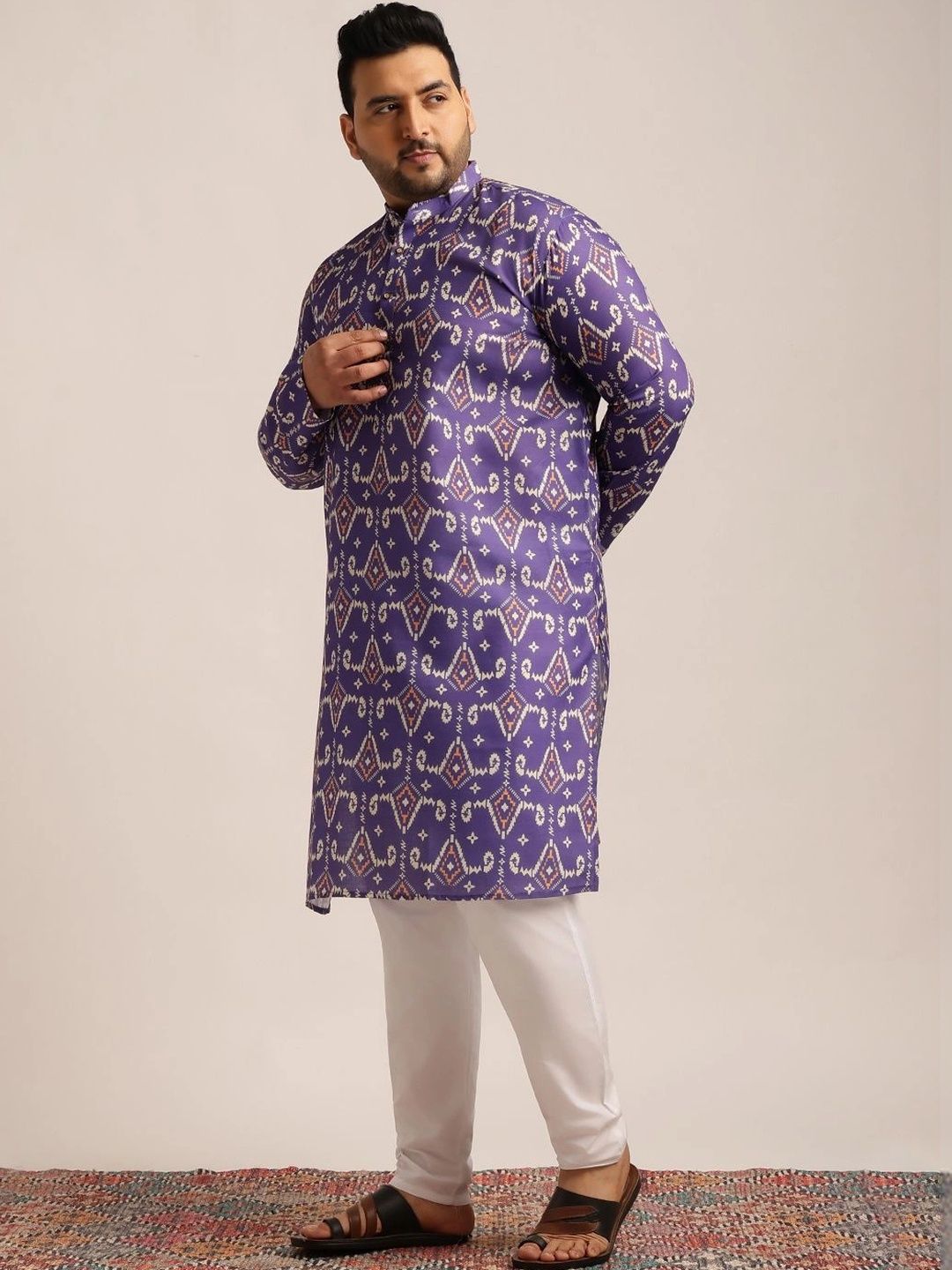 SOJANYA PLUS Men Ethnic Motifs Printed Indie Prints Kurta