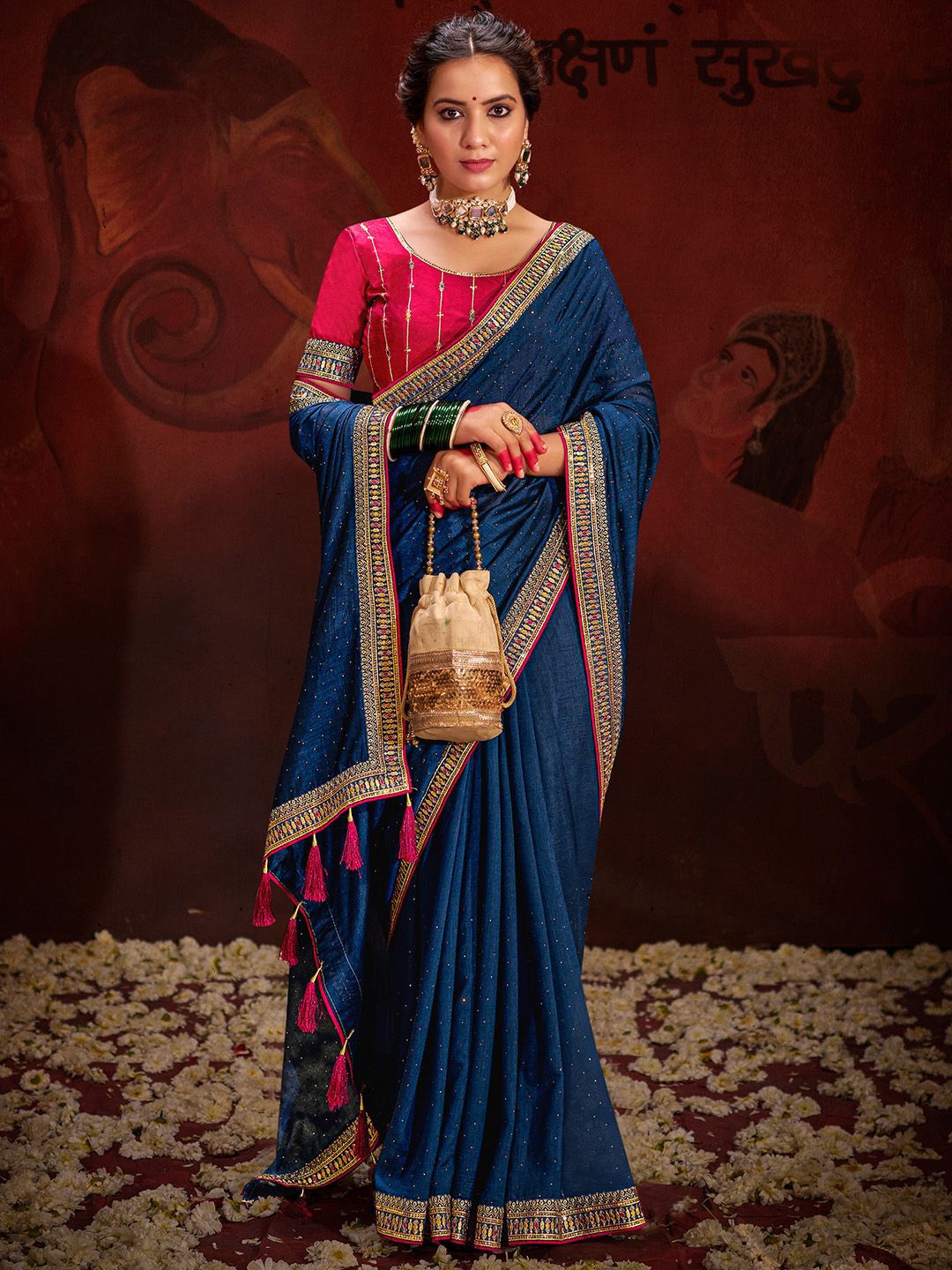 Saree mall Embellished Beads and Stones Sarees