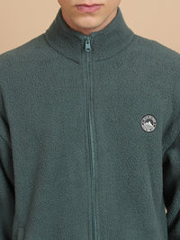 HIGHLANDER Oversized Mock Collar Drop-Shoulder Sleeves Sweatshirt
