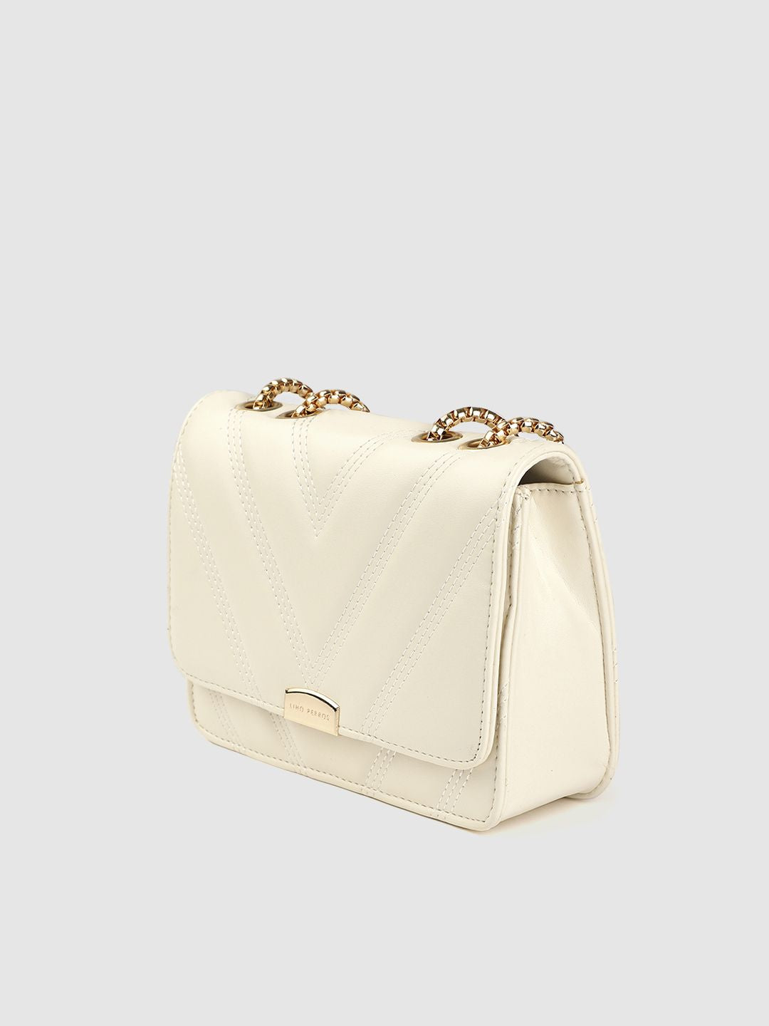 Lino Perros Off-White Quilted Shoulder Bag