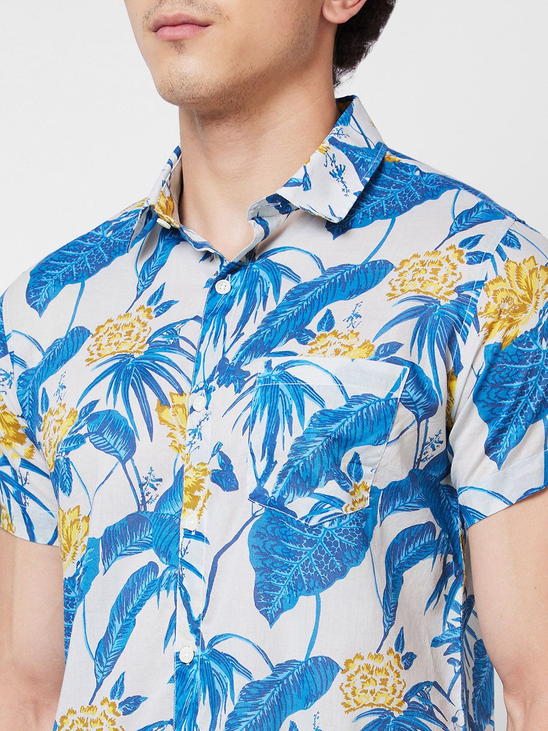 SPYKAR Floral Printed Cotton Casual Shirt