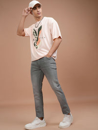 HIGHLANDER Men Grey Slim Fit Mid-Rise Clean Look Stretchable Jeans