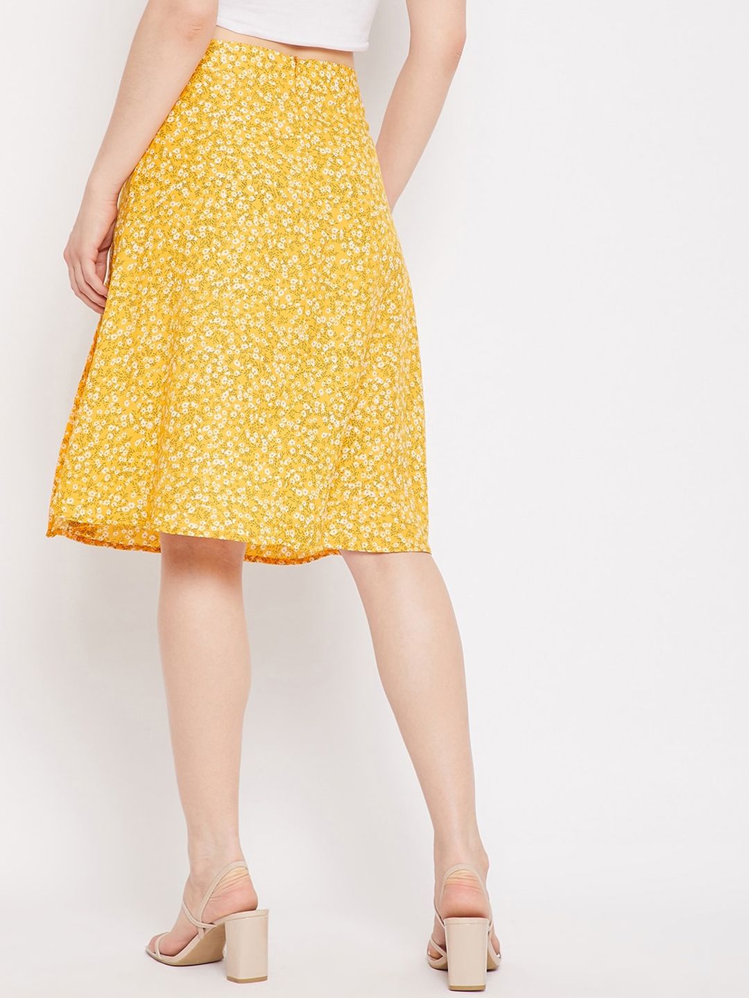 Berrylush Women Floral Printed High Rise Pencil Skirt