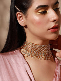 Kalung Parti Pereka Designer Stone-Plated Silver Stone