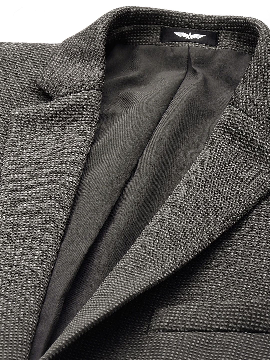 Park Avenue Super Slim Fit Self Design Single Breasted Formal Blazer