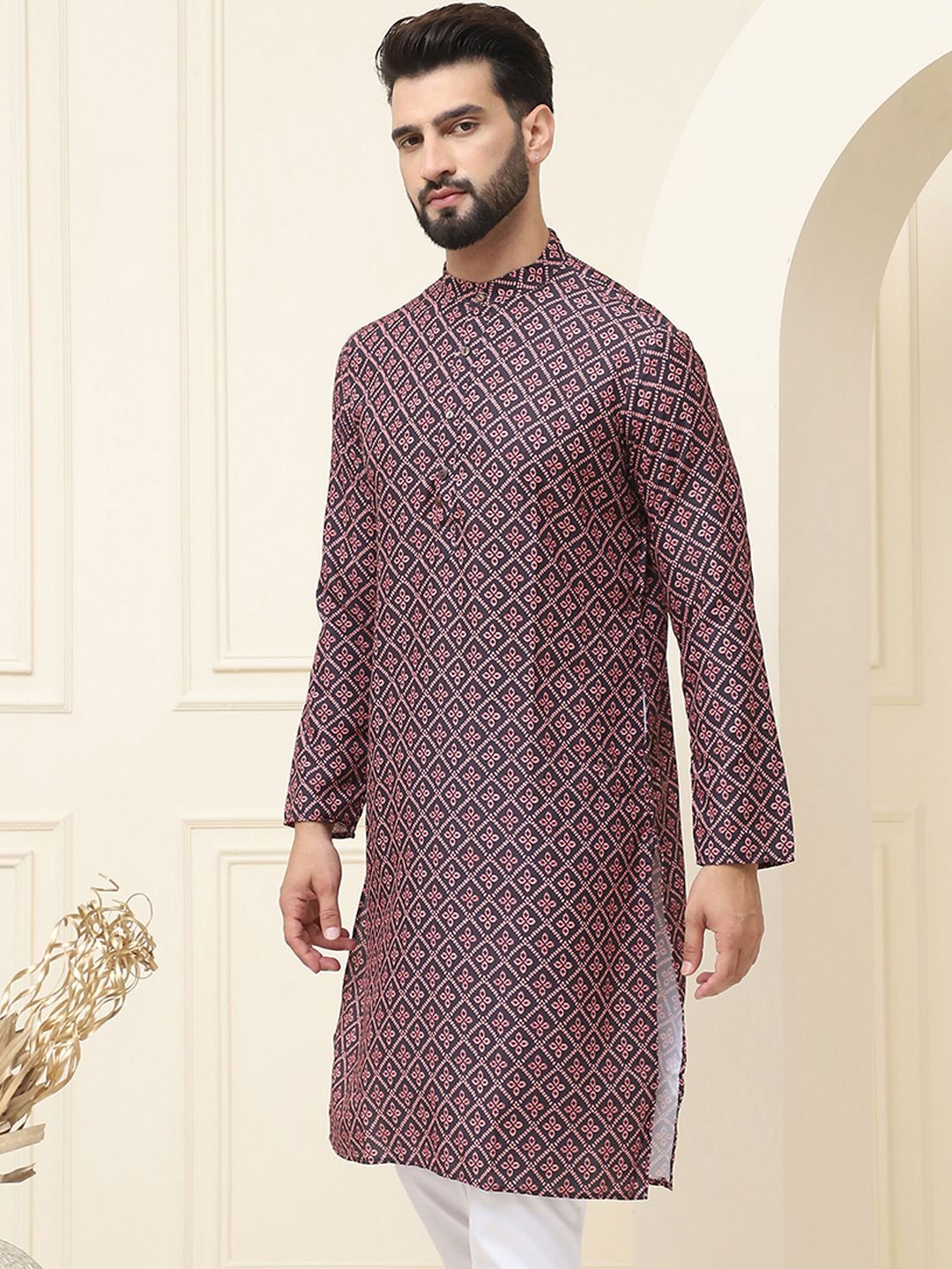 SOJANYA Motif Etnik Printed Pure Cotton Kurta