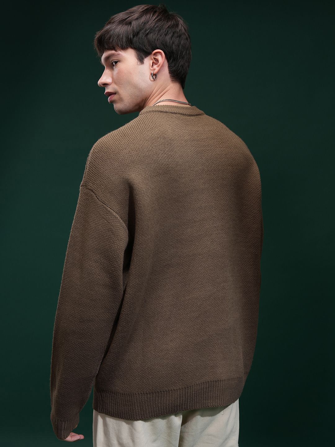 HIGHLANDER Men Embellished Round Neck Sweater