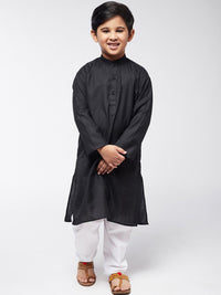 SOJANYA Boys Black Kurta