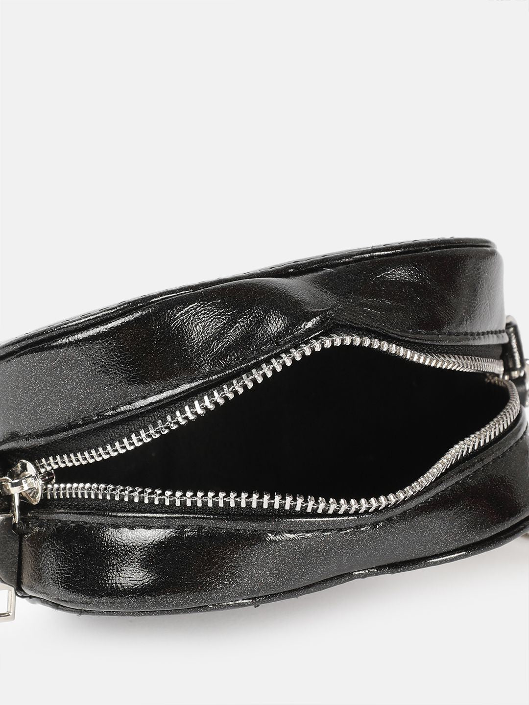 DressBerry Non-Detachable Sling Strap Structured Sling Bag