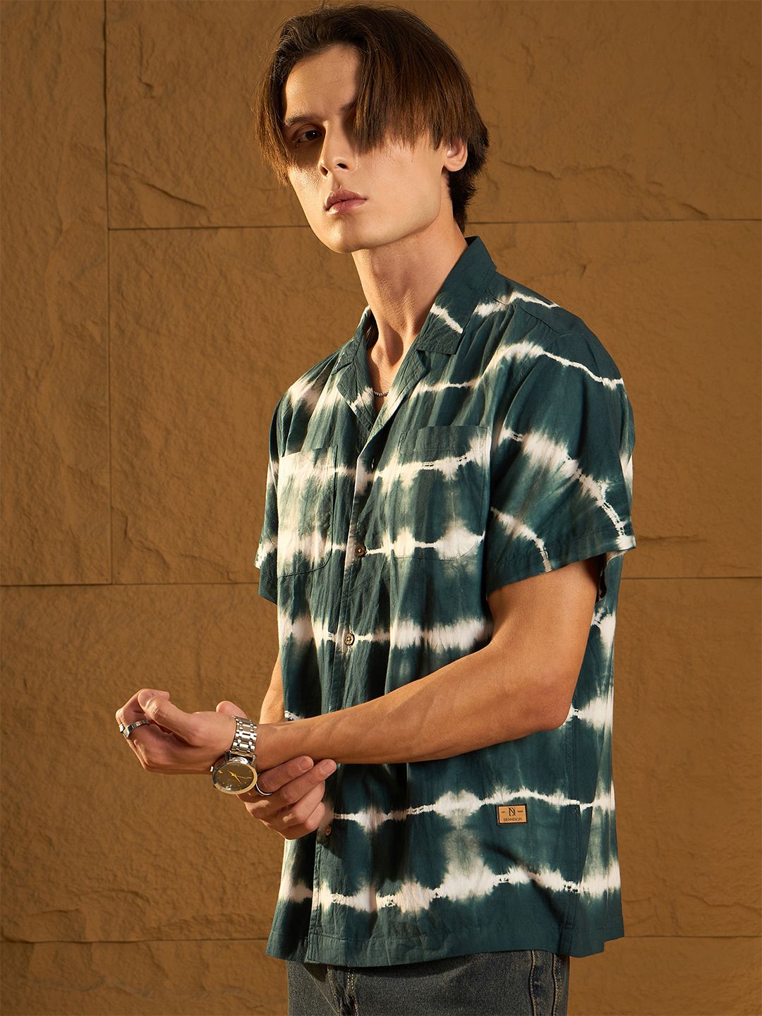 DENNISON Double Pocket Tie and Dye Oversized Shirt
