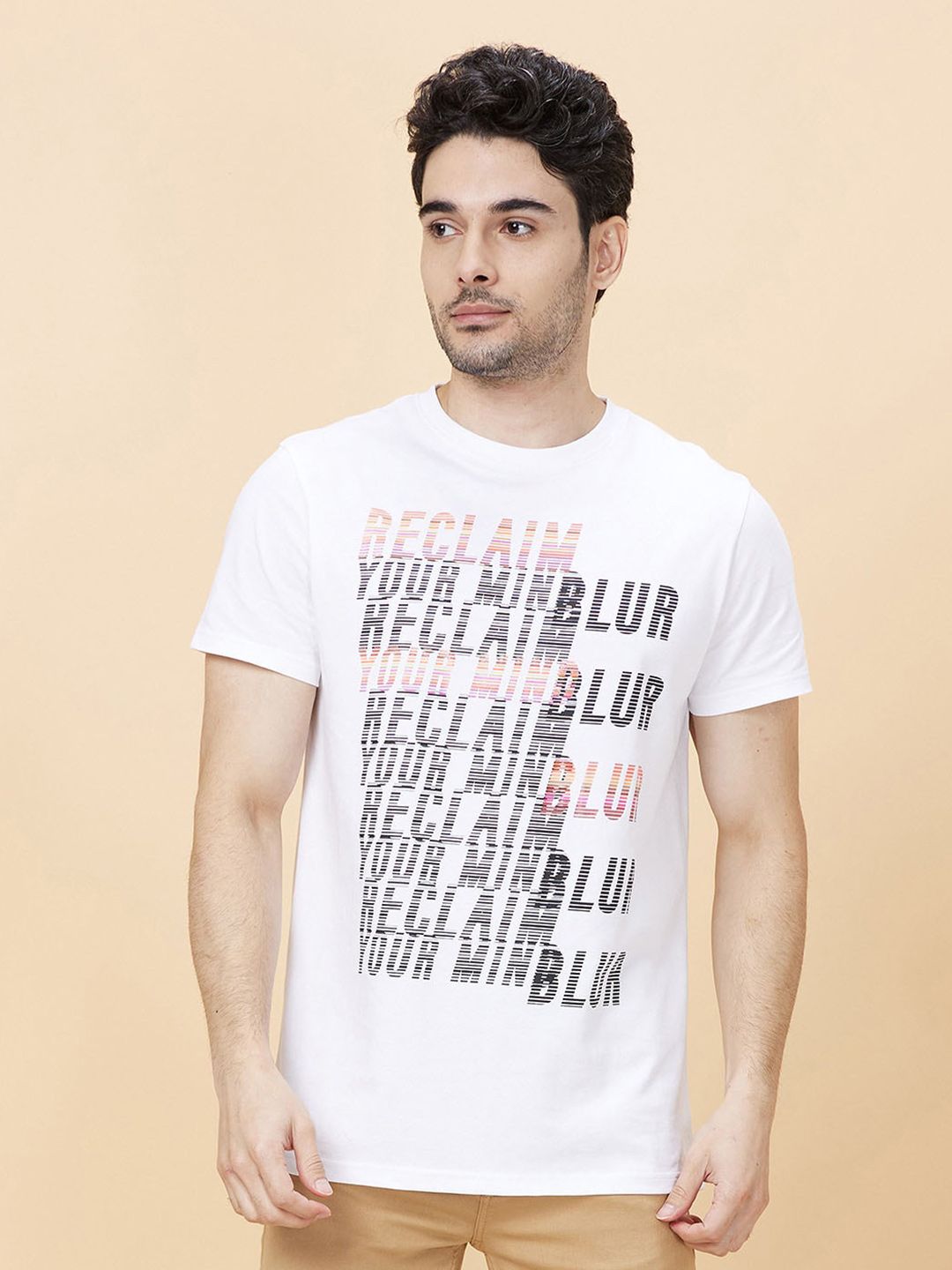 Being Human Typography Printed Round Neck Casual T-shirt