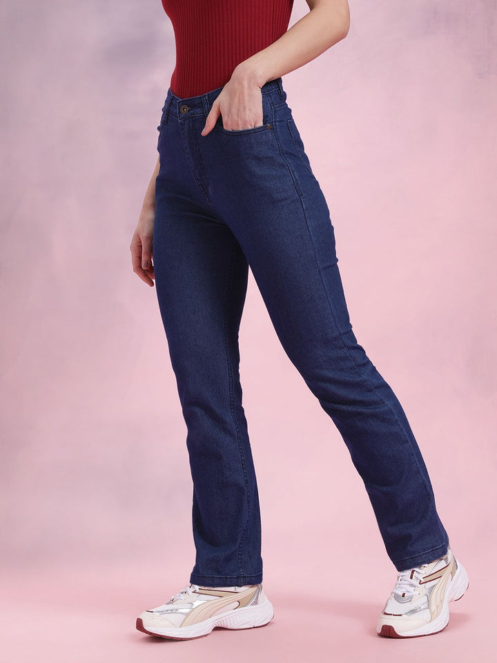 DressBerry Women Straight Fit High-Rise Stretchable Jeans