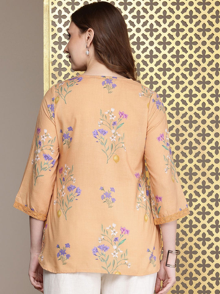House of Pataudi Jashn Floral Printed Kurti