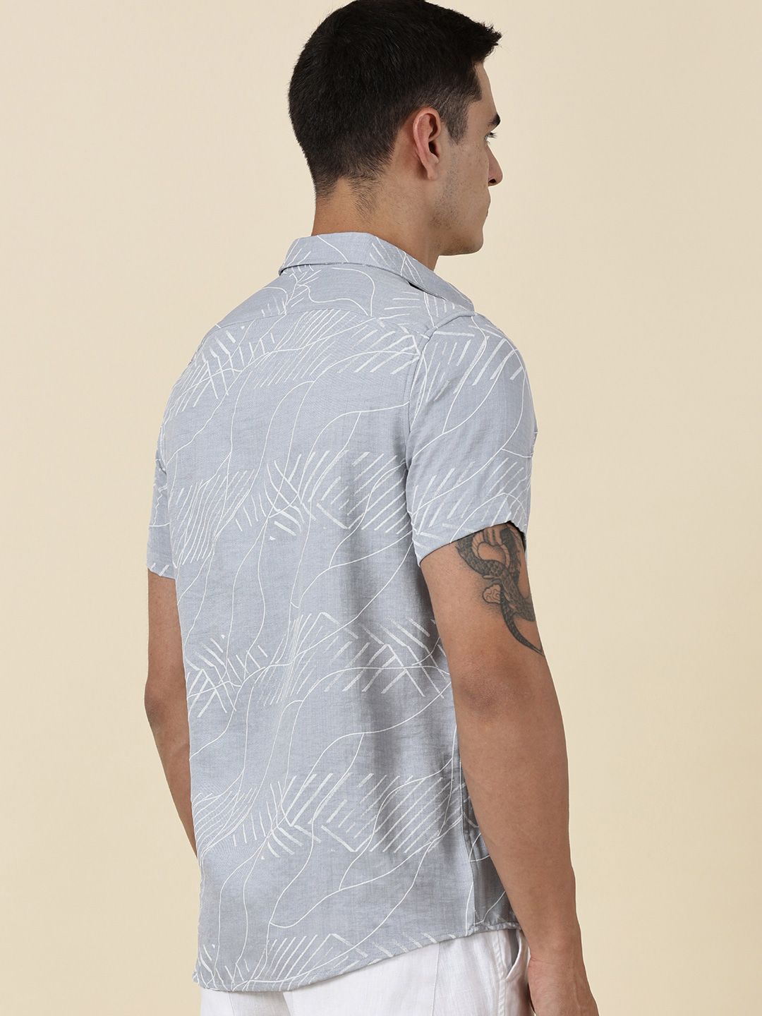 Thomas Scott Men Classic Slim Fit Opaque Printed Casual Shirt