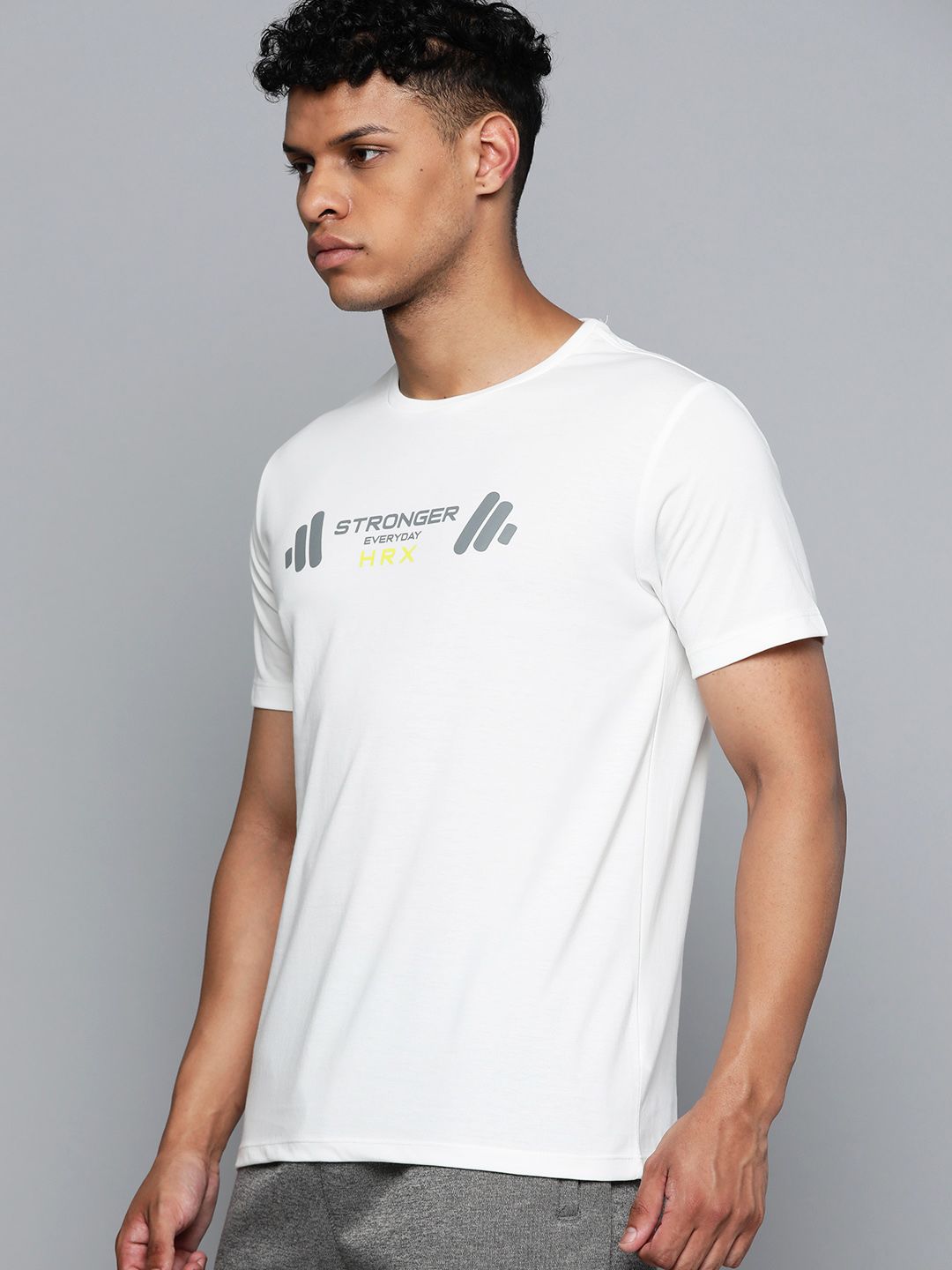 HRX by Hrithik Roshan Brand Logo Printed Rapid-Dry Training T-shirt