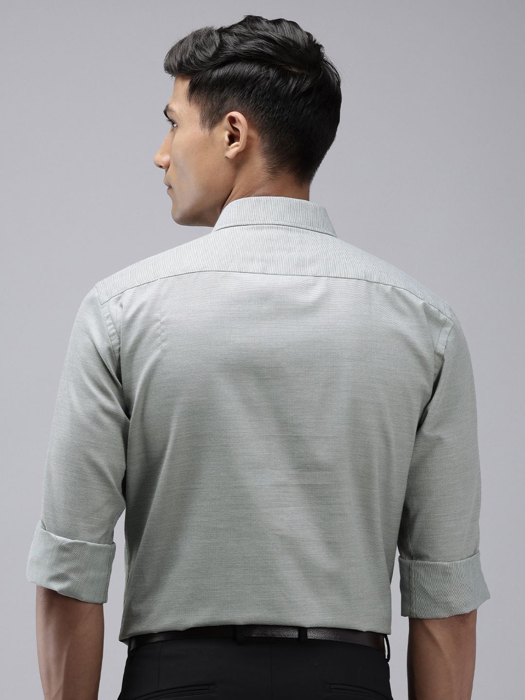 Park Avenue Self Design Textured Slim Fit Opaque Easy Care Formal Shirt