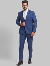 Park Avenue Men Checked Single-Breasted Super Slim-Fit 2-Piece Formal Suit