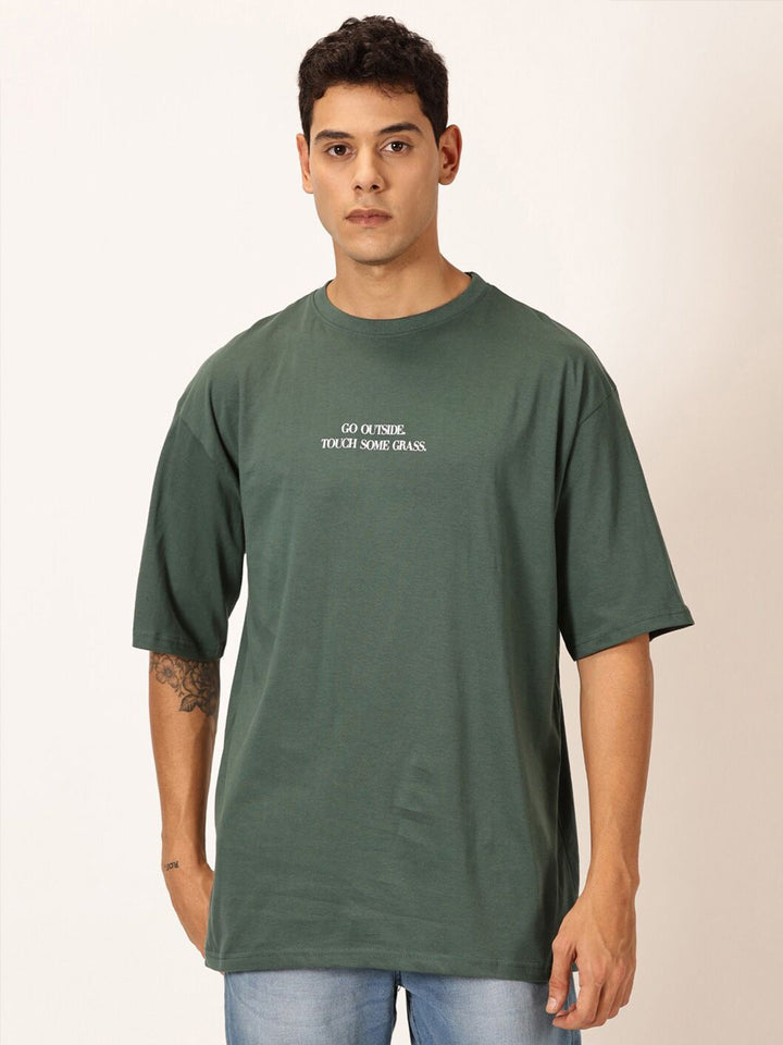 Thomas Scott Round Neck Typography Printed Cotton Oversized T-shirt