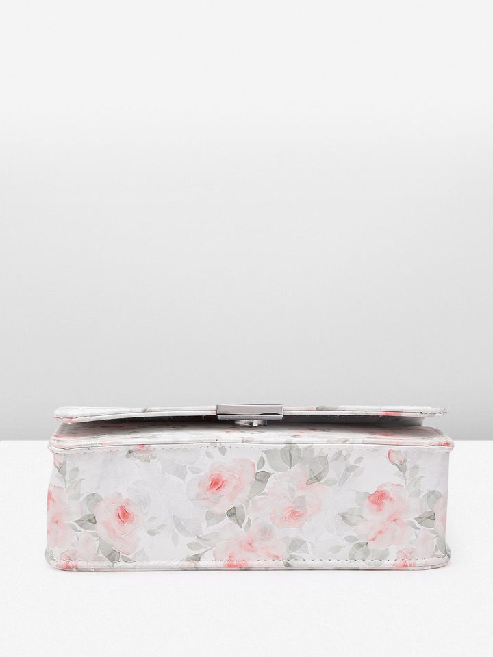 Lino Perros Floral Printed Structured Sling Bag