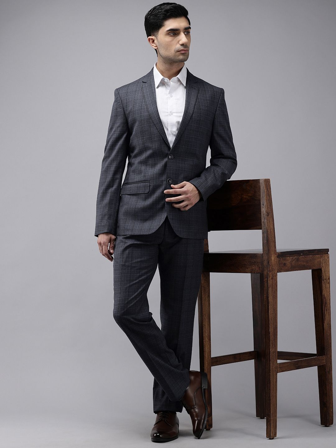 Park Avenue Checked 2 Piece Formal Suit