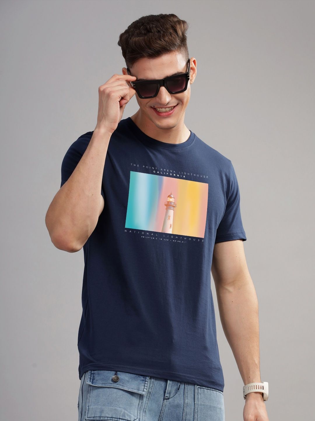 ADRO Men Printed T-shirt