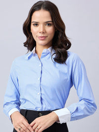 Style Quotient Women Smart Striped Formal Shirt