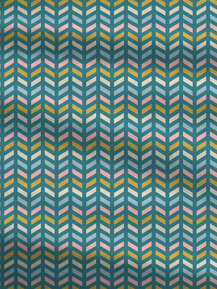 TRIDENT Party Mood Teal Urban Comfort Flat 144TC Queen Cotton Bedsheet Set