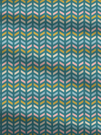 TRIDENT Party Mood Teal Urban Comfort Flat 144TC Queen Cotton Bedsheet Set