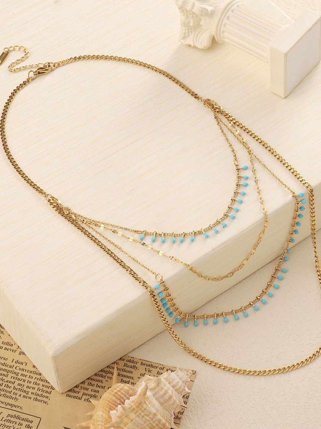 Kalung keluli tahan karat berlapis masin