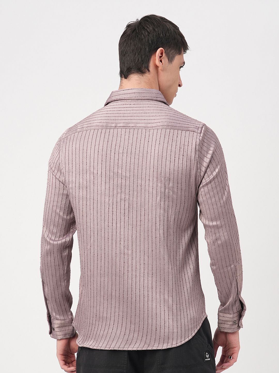 VASTRADO Men Classic Slim Fit Opaque Striped Casual Shirt