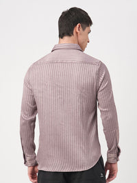 VASTRADO Men Classic Slim Fit Opaque Striped Casual Shirt