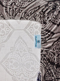 Moda Rapido X KLOTTHE Brown & Grey Geometric 300 TC Single Bedsheet with 1 Pillow Covers