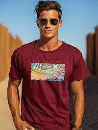 ADRO Typography Printed Round Neck Pure Cotton T-shirt