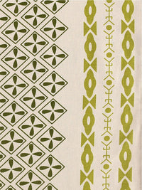 URBAN SPACE Cream-Colored Printed Pure Cotton 4-Seater Table Cover