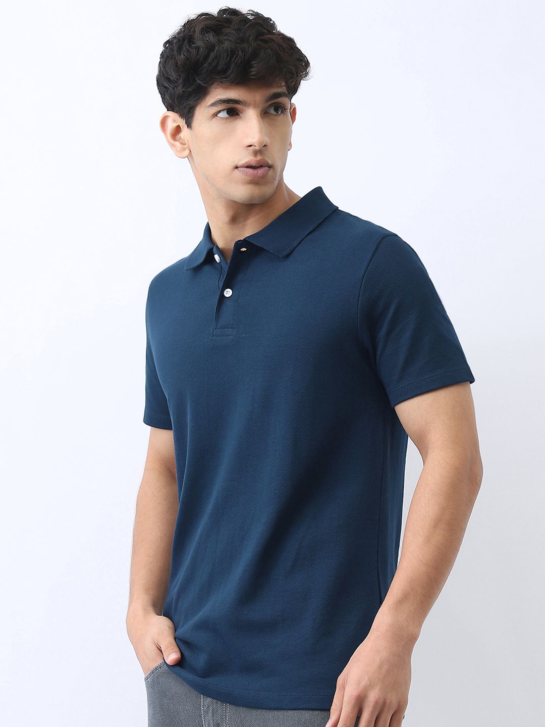 Urbano Fashion Men Solid Regular Fit Half Sleeve Cotton Polo T-Shirt