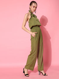 STREET 9 Women Olive Solid Jumpsuit