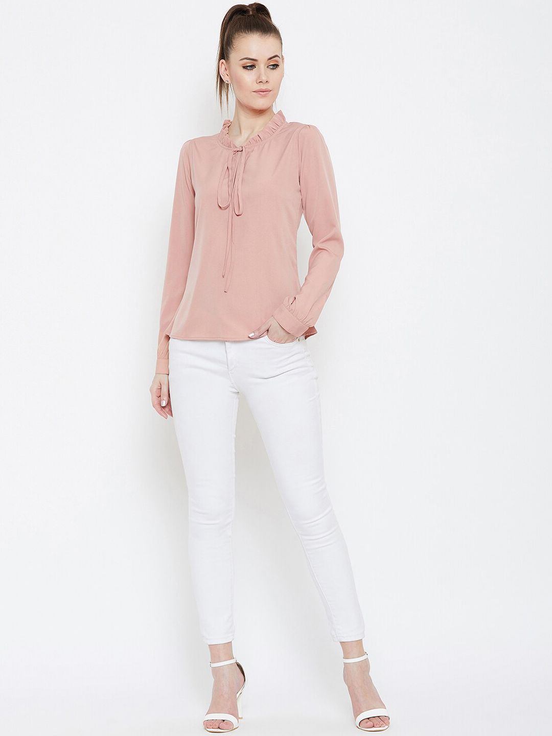 Berrylush Women Peach berwarna pepejal