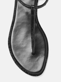 Lino Perros Embellished T-Strap Flats
