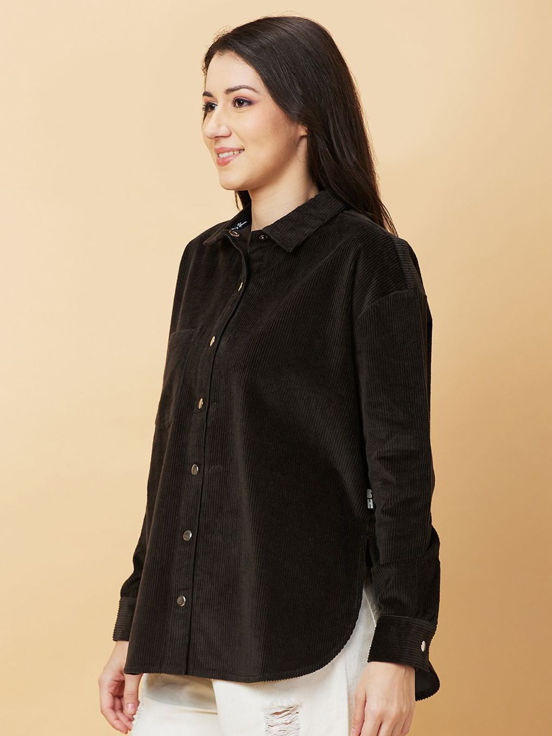 Being Human Women Opaque Casual Oversized Shirt